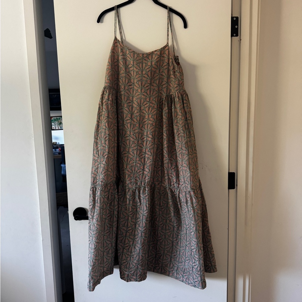 Mirth Pink and Green Patterned Dress